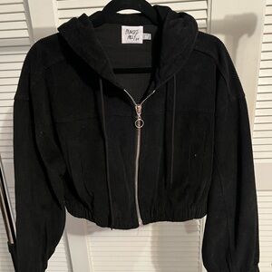 Princess Polly Black Bomber Jacket
